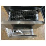 24 Inch Wide Wine and Beverage Refrigerator With Dual Drawer, 2 IN 1 Dual Zone Wine Cooler, Built-In or Freestanding Beverage Fridge, for Home Bar Kitchen, Hold Up To 107 Bottles and 149Cans