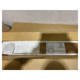 Narrow Mobile Serving Cart with Open Shelves for Kitchen Bathroom Living Room (White)