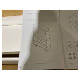 Narrow Mobile Serving Cart with Open Shelves for Kitchen Bathroom Living Room (White)