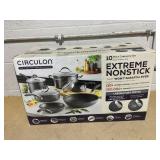 Circulon Elementum Hard-Anodized Nonstick Cookware Set, 10-Piece, Gray