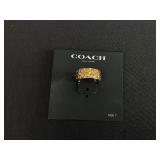 Coach Gold Ring Size 7