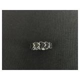 MCYS Black Spinel Pave Hearts Eternity Ring