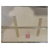 HOMCOM Wingback Double Sofa Linen Fabric Upholstery Button Tufted Loveseat Armless Couch Modern Contemporary Living Room Settee with Wood Legs, Gray