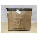 Bariatric Rolling Shower Chair: 4 in 1 Folding Bath Commode Chair for Handicap, Elderly & Injured, Adjustable Armrests for Easy Transfer | Waterproof & Soft | 360° Locking Wheels | 350lbs (Maybe Miss