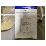 Bariatric Rolling Shower Chair: 4 in 1 Folding Bath Commode Chair for Handicap, Elderly & Injured, Adjustable Armrests for Easy Transfer | Waterproof & Soft | 360° Locking Wheels | 350lbs (Maybe Miss