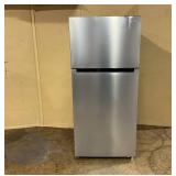 Vissani 18 cu. ft. Top Freezer Refrigerator in Stainless Steel, Garage Ready (Transit Damage)