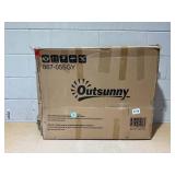 Outsunny PE Rattan Rocking Recliner with Footrest, Gray