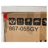 Outsunny PE Rattan Rocking Recliner with Footrest, Gray