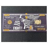 Gold and Silver Trump $100 Dollar Note