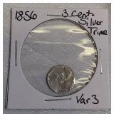 1856 Three-Cent Silver Trime