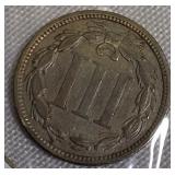 1868 Three-Cent Nickel