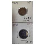 1889 and 1890 Indian Head Small Cents