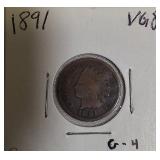1891 & 1892  Indian Head Small Cents