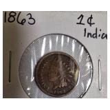 1882 & 1863 Indian Head Small Cent