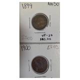 1899 & 1900 Indian Head Small Cents