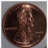 2008-S Lincoln Proof, 2009-D Lincoln Cent, 2010-S Lincoln Cent Proof, and 2011-S Lincoln Cent Proof.