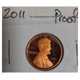 2008-S Lincoln Proof, 2009-D Lincoln Cent, 2010-S Lincoln Cent Proof, and 2011-S Lincoln Cent Proof.