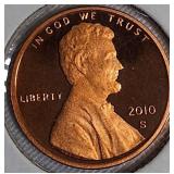 2008-S Lincoln Proof, 2009-D Lincoln Cent, 2010-S Lincoln Cent Proof, and 2011-S Lincoln Cent Proof.