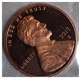 2012-S Lincoln Cent Proof, 2014-S Lincoln Cent Proof, 2016-S Lincoln Cent Proof, and 2017-S Lincoln Cent Proof.