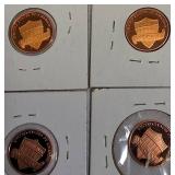 2012-S Lincoln Cent Proof, 2014-S Lincoln Cent Proof, 2016-S Lincoln Cent Proof, and 2017-S Lincoln Cent Proof.