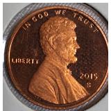 2018-S Lincoln Cent Proof, two 2019-S Lincoln Cent Proofs, and 2022-S Shield Reverse Lincoln Cent Proof.