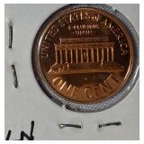 1982 UNC Small Copper Dated Lincoln Cent Proof, 1964, 1961, and 1963 Lincoln Cent Proofs