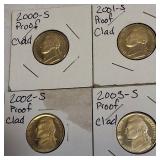 2000 - 2003: S Mint Jefferson Nickel Clad Proofs