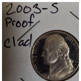 2000 - 2003: S Mint Jefferson Nickel Clad Proofs