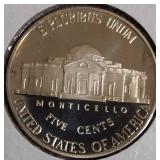 2005, 2008, 2009, and 2010- S- Jefferson nickel proof clad coins