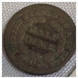 1856 Seated Liberty Half Dime, Type 2, featuring reserved stars and drapery.