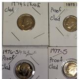 1974-1977 S Minted Proof Roosevelt Clad Dimes