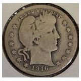 1916-D & 1900 Silver Barber Quarters