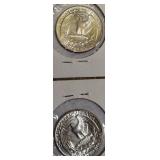1964-D Silver Washington Quarters: One in MS60 condition and another in MS65 condition