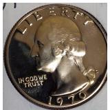 1962, 1968, 1970 - S Mint Clad Washington Proof Quarters and a 1971 Clad Washington Proof Quarter