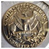 1972 Clad Washington Proof Quarters and 1973, 1974, 1977-S Clad Washington Proof Quarters.