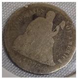 1876-CC Seated Liberty Dime.