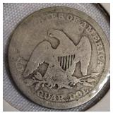 1857 Seated Liberty Quarter