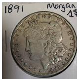 1891 Morgan Silver Dollar