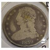 1839 Capped Bust Half Dollar
