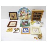 Collection of Vintage Decor Chickens and Roosters