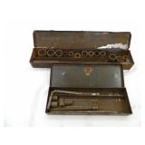Vintage Socket Set with Ratchet, Vintage Indestro Socket Set Case with some sockets