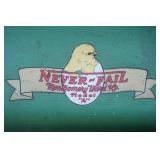 Antique/Vintage Incubator Box: Underwriters Laboratories "Never-Fail" Montgomery Ward Model A