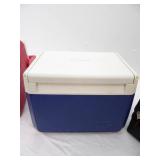 Coleman 48-quart Cooler, Coleman FlipLid 5-quart cooler, 1/2 gallon water jug, insulated lunch box