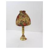 Brass Table Lamp with Floral Lamp Shade