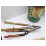 Vintage Metal Bucket and Tools