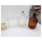 Vintage Glass Gallon Jugs & Decor