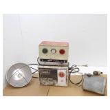 Heat Lamp, Vintage Electric Fence Boxes, Vintage Pump Sprayer