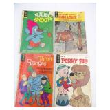 Vintage Gold Key Comics 4ct. The Three Stooges, Porky Pig and more