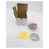Princess House 2 PC. Crystal Potpourri Jar (NEW in BOX)