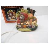 Vintage Ceramic Lighted Halloween Haunted House Building. "Grocery"